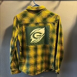 Green Bay Packers Plaid Shirt - Green and Yellow